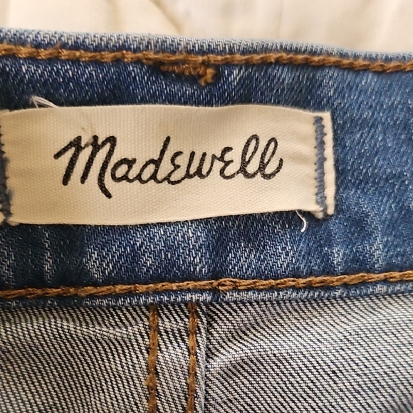 Madewell High Rise Denim- 4 Button Fly Shorts - Picture 6 of 8